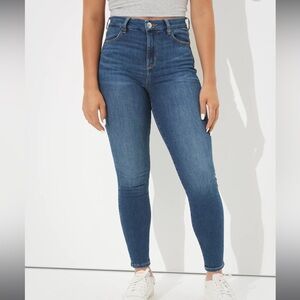 American Eagle Women's Blue Curvy High-Waisted Jeggings